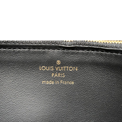 LOUIS VUITTON Capucines Crown Flowers Taurillon Wallet Black