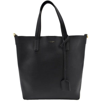YVES SAINT LAURENT Toy Supple Leather Shopping Tote Bag Black