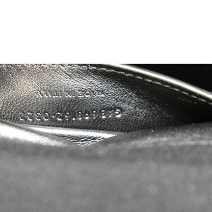 YVES SAINT LAURENT Jamie Mini Carre Rive Gauche Wool Chain Bag Black