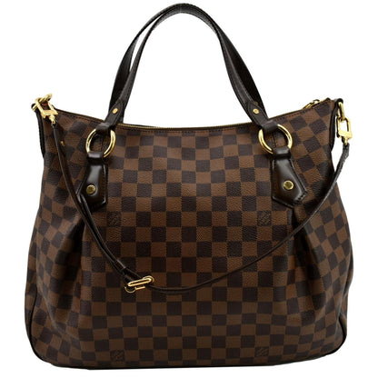 LOUIS VUITTON Evora MM Damier Ebene Shoulder Bag Brown
