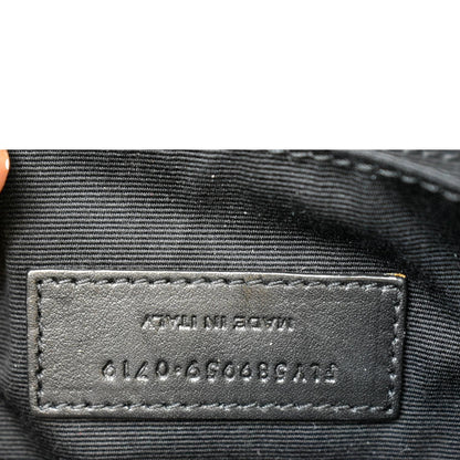 YVES SAINT LAURENT Embossed Patent Leather Belt Bag Black