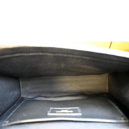 YVES SAINT LAURENT Medium Envelope Leather Chain Shoulder Bag Black