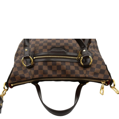LOUIS VUITTON Evora MM Damier Ebene Shoulder Bag Brown