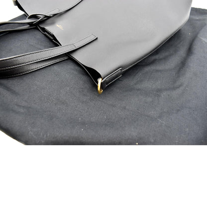 YVES SAINT LAURENT Toy Supple Leather Shopping Tote Bag Black