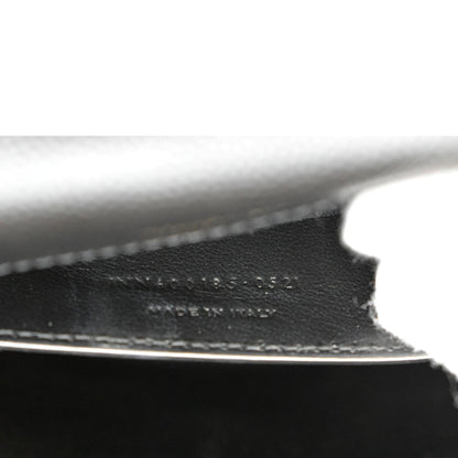 YVES SAINT LAURENT Medium Envelope Leather Chain Shoulder Bag Black