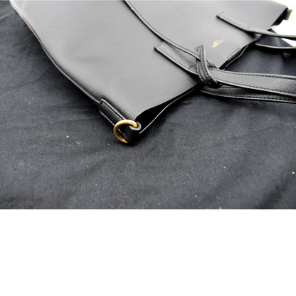 YVES SAINT LAURENT Toy Supple Leather Shopping Tote Bag Black