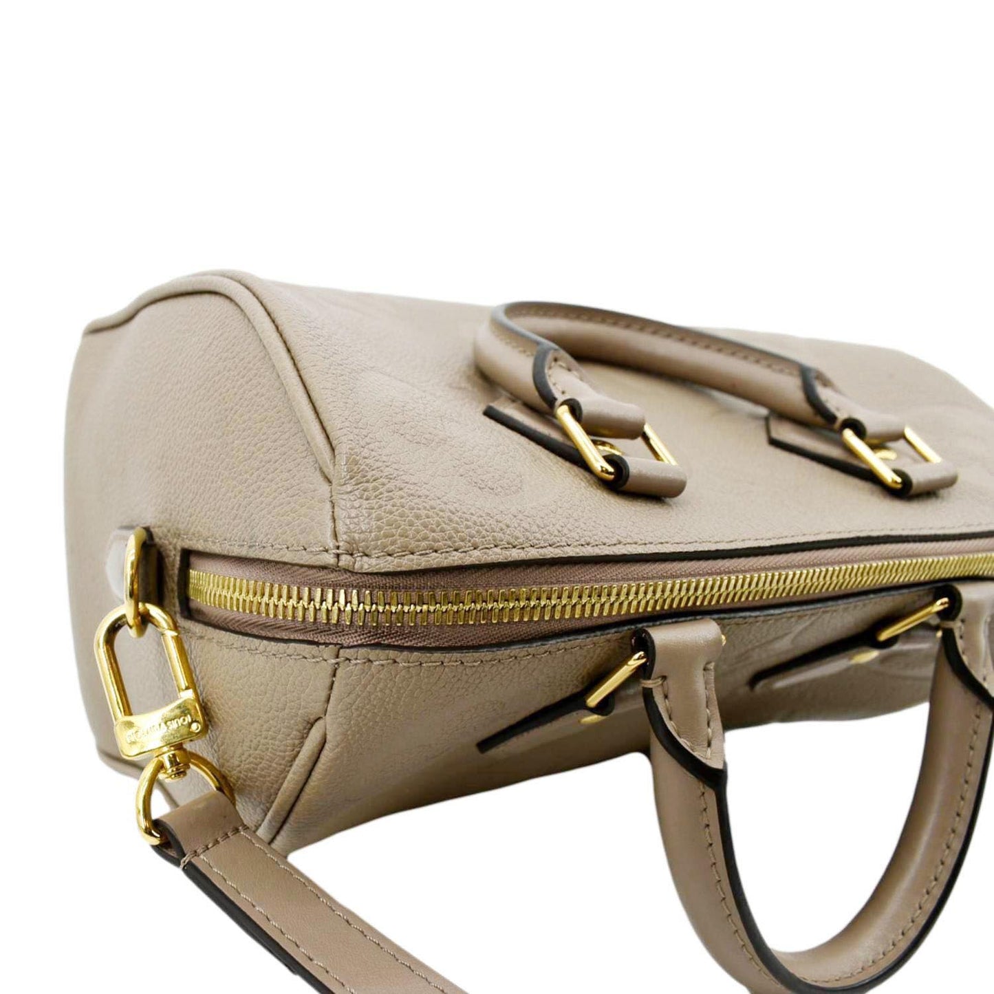 LOUIS VUITTON Speedy 25 Bandouliere Monogram Empreinte Shoulder Bag Tourterelle