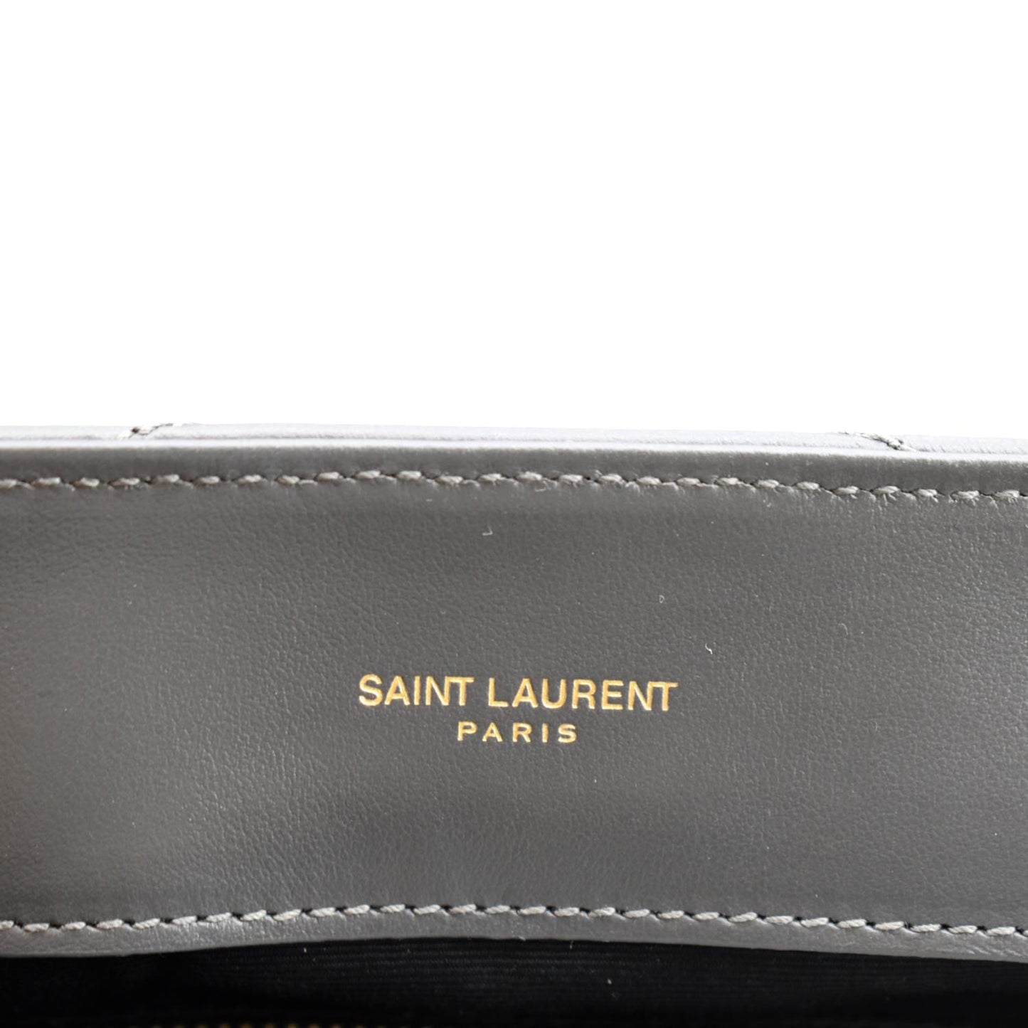 YVES SAINT LAURENT Loulou Medium Matelasse Leather Chain Shoulder Bag Dark Gray