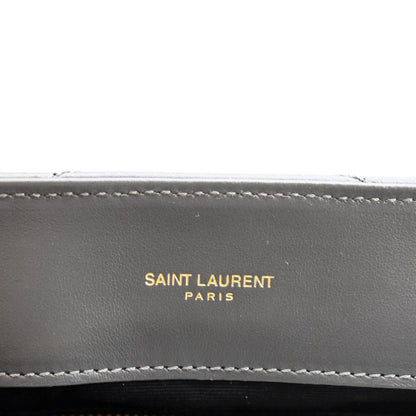 YVES SAINT LAURENT Loulou Medium Matelasse Leather Chain Shoulder Bag Dark Gray