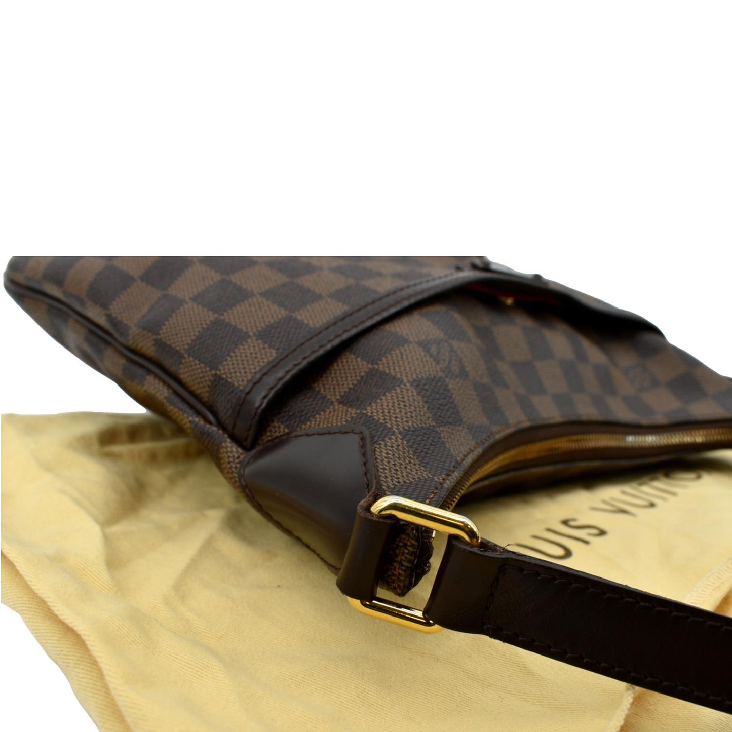 LOUIS VUITTON Bloomsbury PM Damier Ebene Crossbody Bag Brown