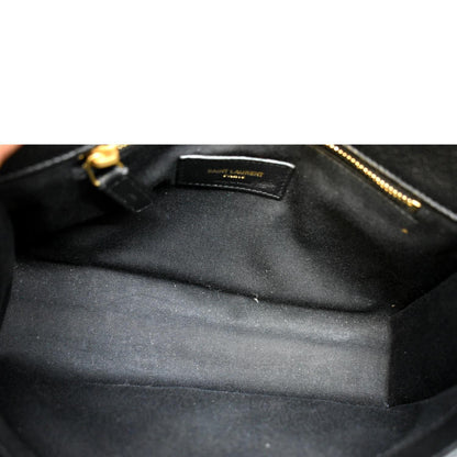 YVES SAINT LAURENT Becky Quilted Leather Shoulder Chain Bag Black