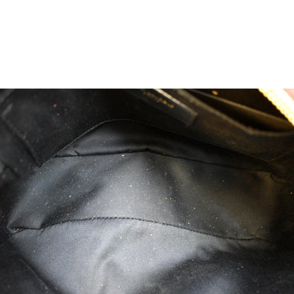 YVES SAINT LAURENT Lou Chevron Leather Camera Crossbody Bag Red