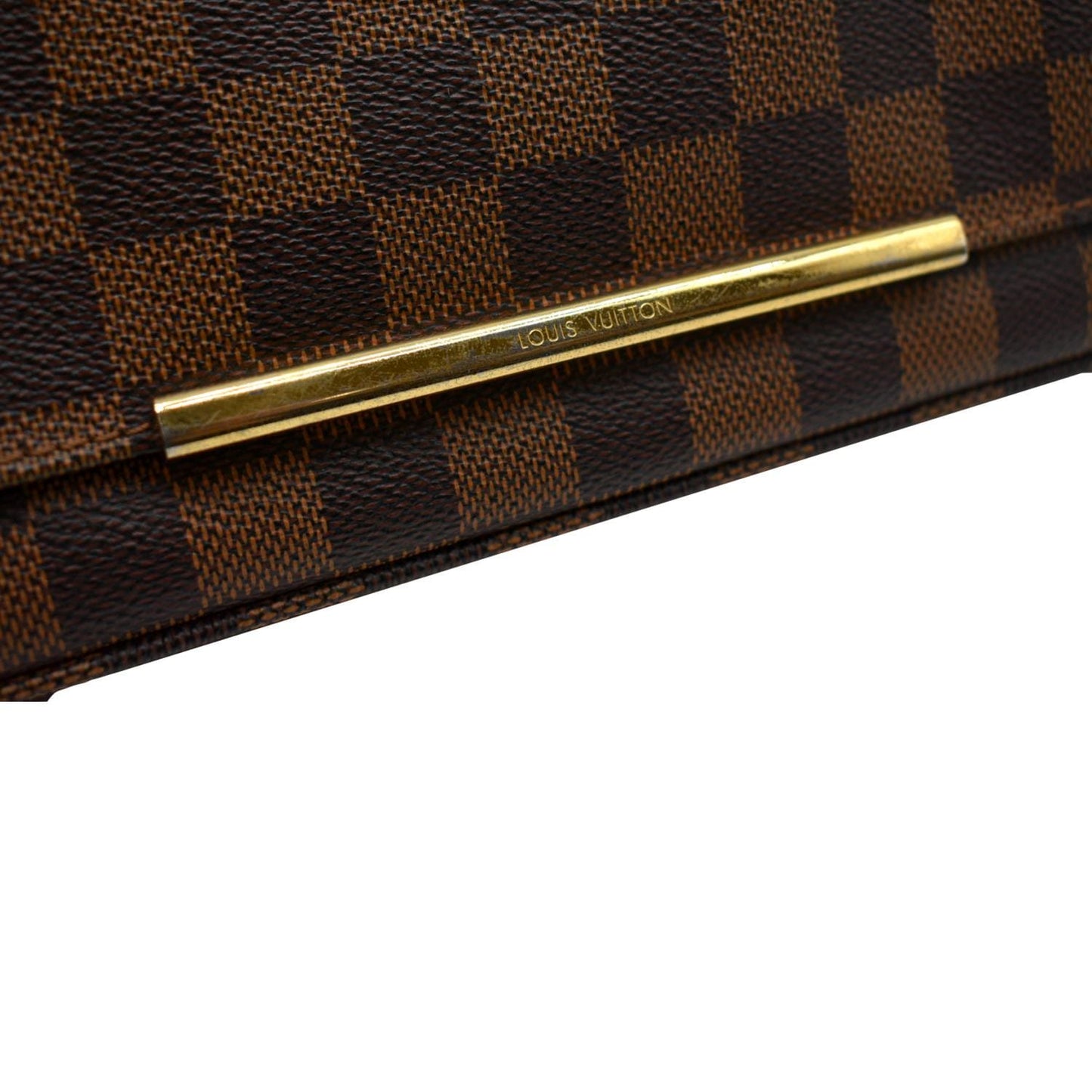 LOUIS VUITTON Hoxton PM Damier Ebene Crossbody Bag Brown