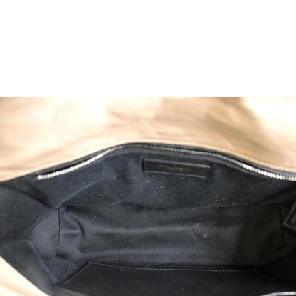 YVES SAINT LAURENT Niki Medium Leather Crossbody Bag Greyish Brown