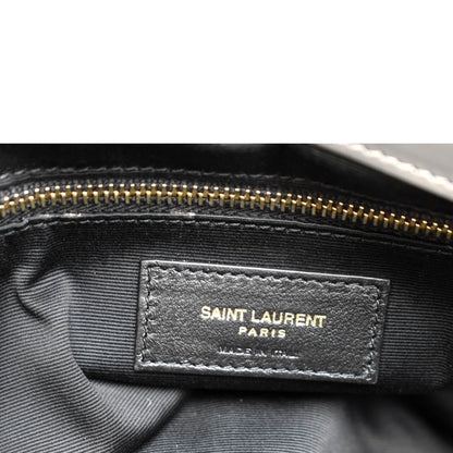 YVES SAINT LAURENT Loulou Medium Matelasse Leather Chain Shoulder Bag Dark Gray