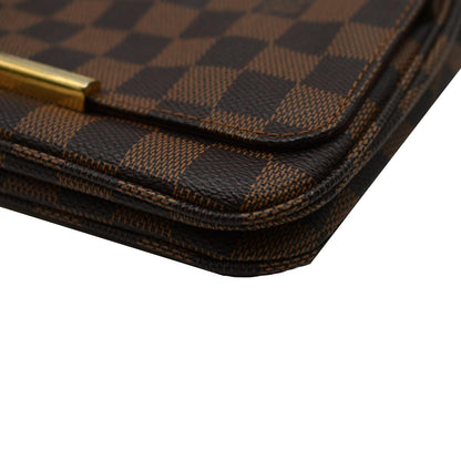 LOUIS VUITTON Hoxton PM Damier Ebene Crossbody Bag Brown