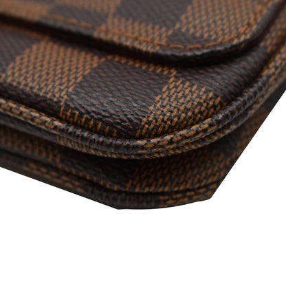 LOUIS VUITTON Hoxton PM Damier Ebene Crossbody Bag Brown