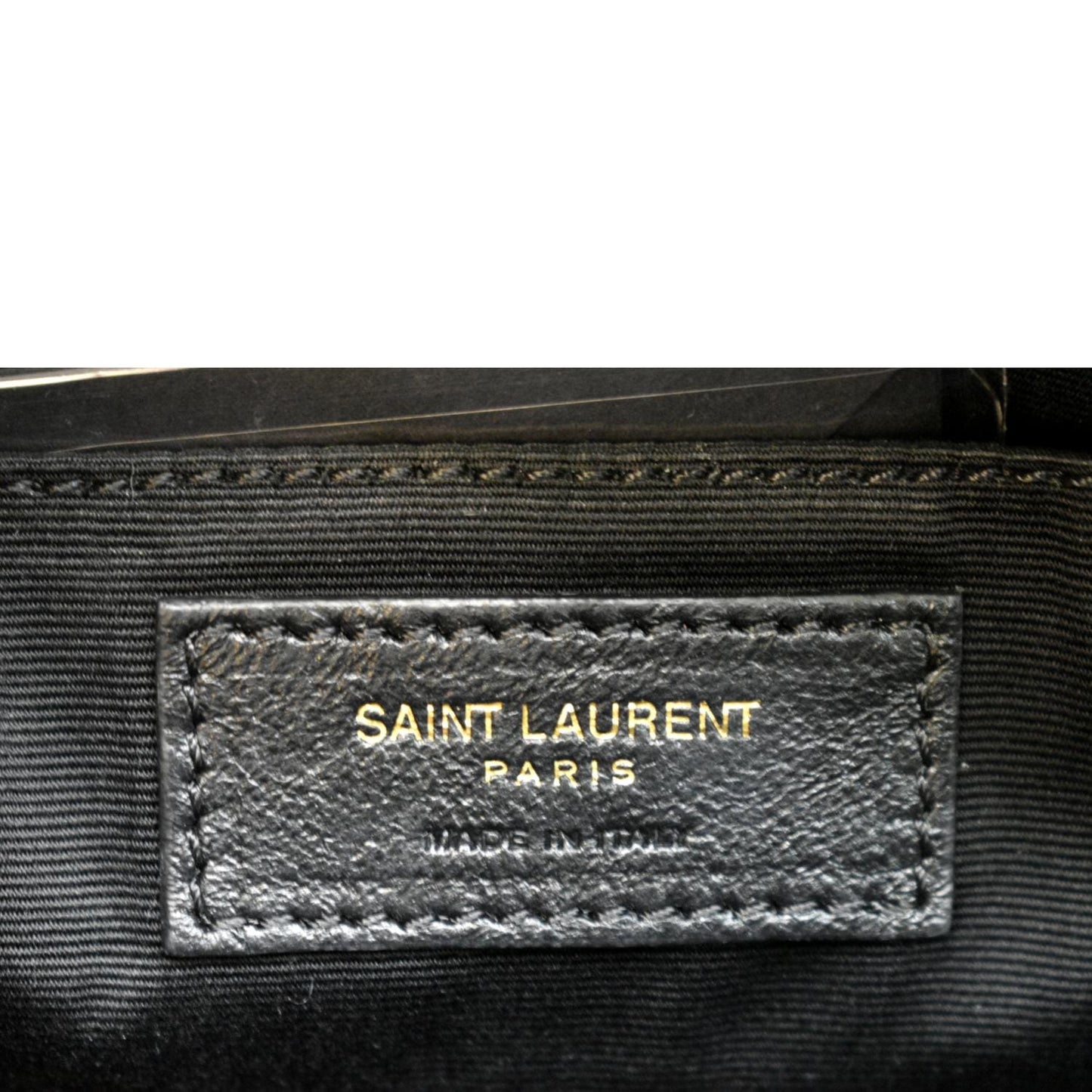 YVES SAINT LAURENT Lou Chevron Leather Camera Crossbody Bag Black