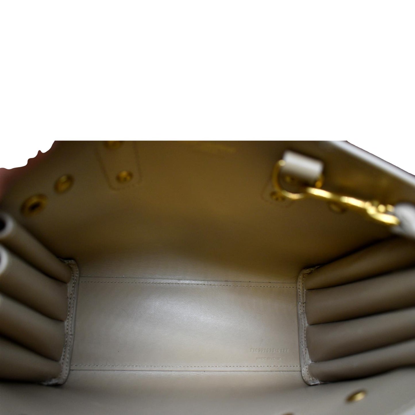 YVES SAINT LAURENT Sac De Jour Nano Smooth Leather Satchel Shoulder Bag Dark Beige