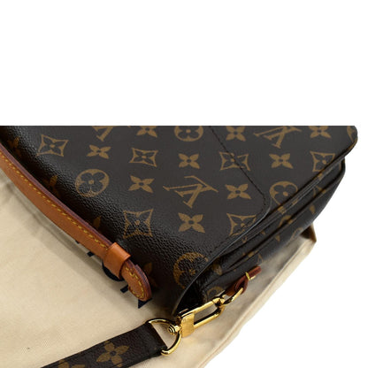 LOUIS VUITTON Metis Pochette Monogram Canvas Crossbody Bag Brown