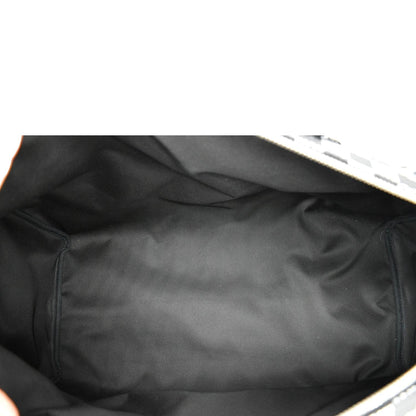 LOUIS VUITTON Keepall Bandouliere 50 Damier Distorted Travel Bag White Black