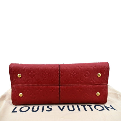 LOUIS VUITTON Sully PM Monogram Empreinte Leather Shoulder Bag Red