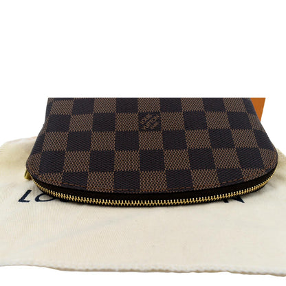 LOUIS VUITTON Damier Ebene Cosmetic Pouch Brown