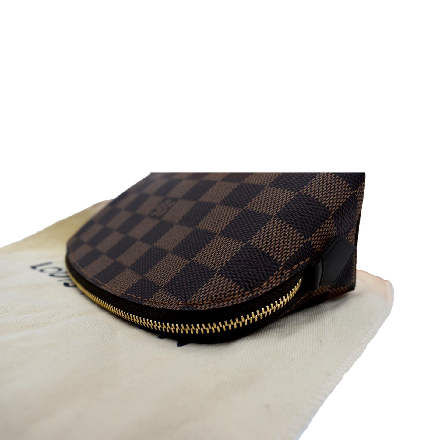 LOUIS VUITTON Damier Ebene Cosmetic Pouch Brown