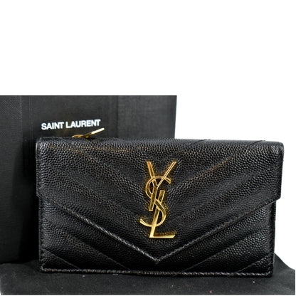 YVES SAINT LAURENT Grain De Poudre Wallet Black