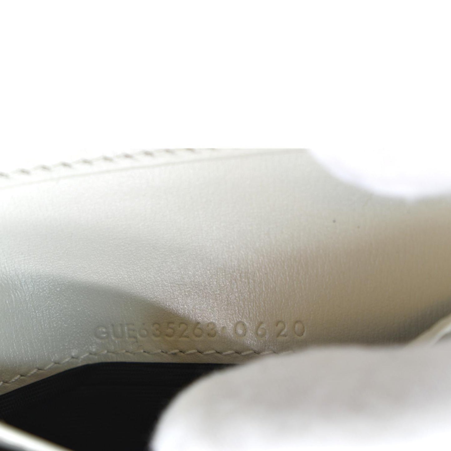 YVES SAINT LAURENT Tiny Monogram Compact Leather Zip Around Wallet White