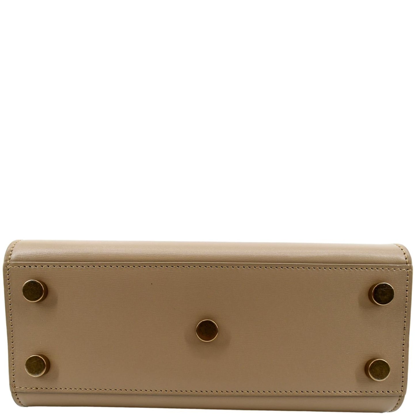 YVES SAINT LAURENT Sac De Jour Nano Smooth Leather Satchel Shoulder Bag Dark Beige