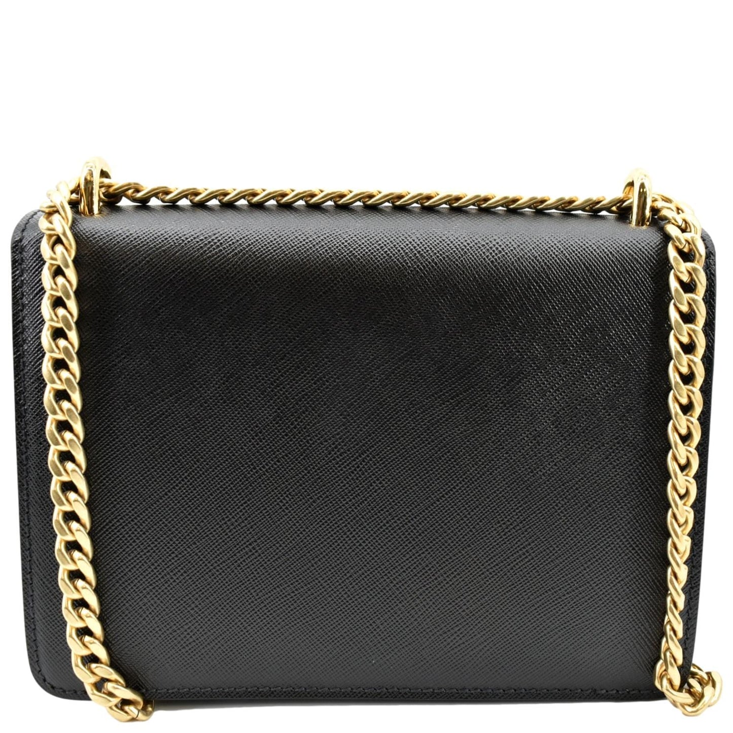 PRADA Saffiano Lux Leather Crossbody Bag Black