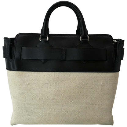 Burberry Medium Smooth Calfskin Canvas Belt Bag Black