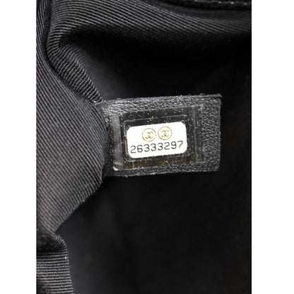 CHANEL Medium Boy Flap Caviar Leather Shoulder Bag Black