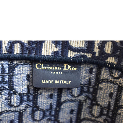 CHRISTIAN DIOR Large Book Oblique Embroidered Canvas Tote Bag Multicolor