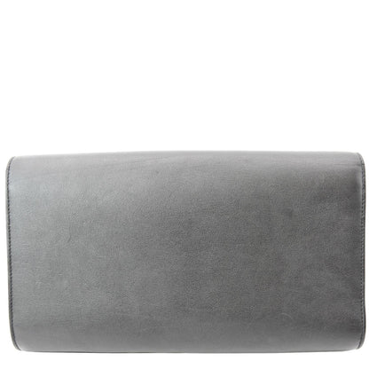 YVES SAINT LAURENT Belle de Jour Leather Clutch Bag Black