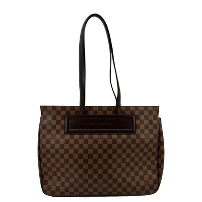 LOUIS VUITTON Parioli GM Damier Ebene Tote Shoulder Bag Brown