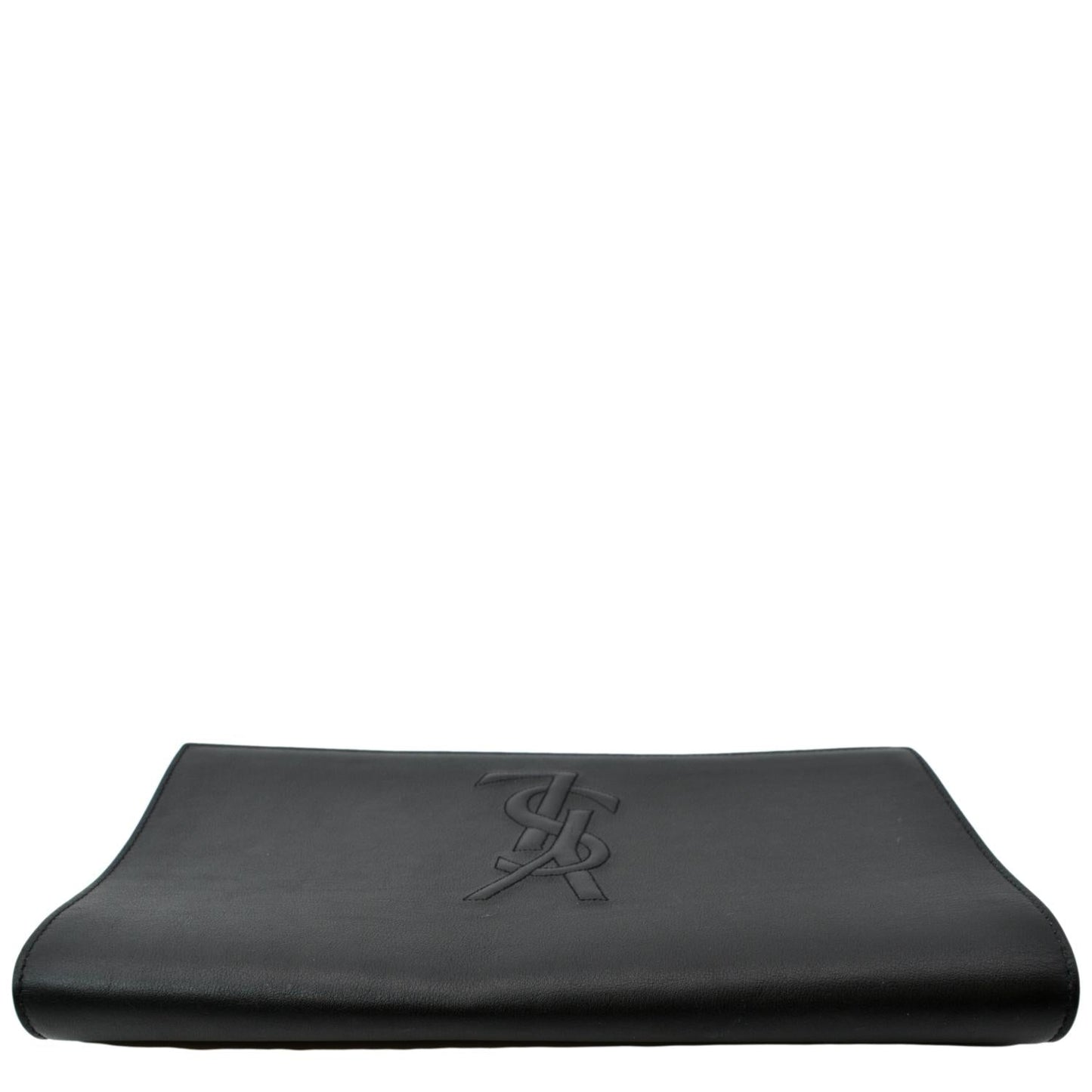 YVES SAINT LAURENT Belle de Jour Leather Clutch Bag Black