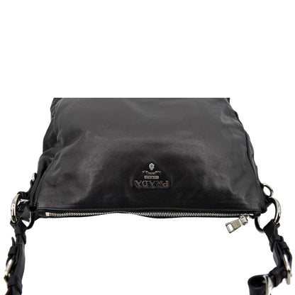 PRADA Leather Shoulder Bag Black
