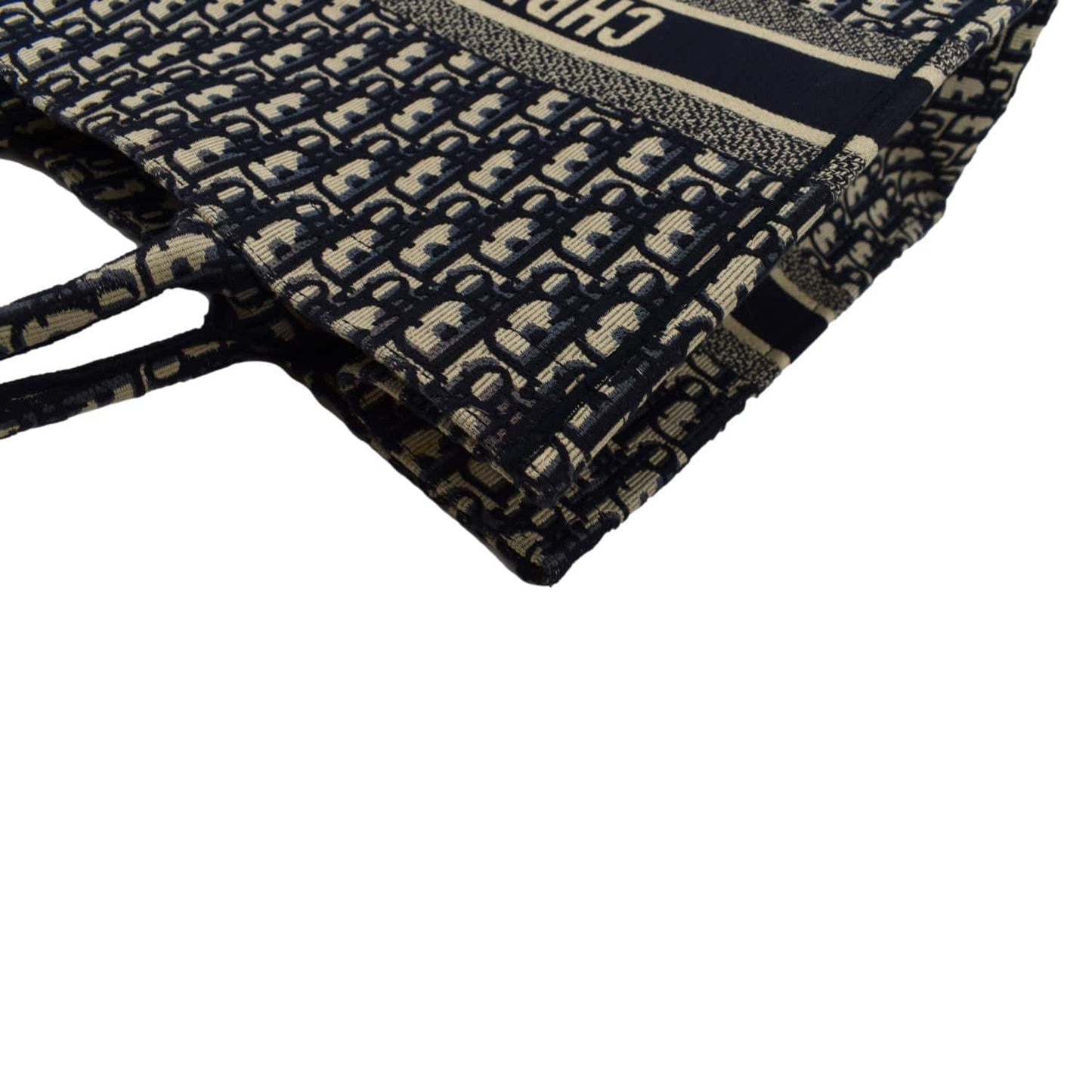 CHRISTIAN DIOR Large Book Oblique Embroidered Canvas Tote Bag Multicolor
