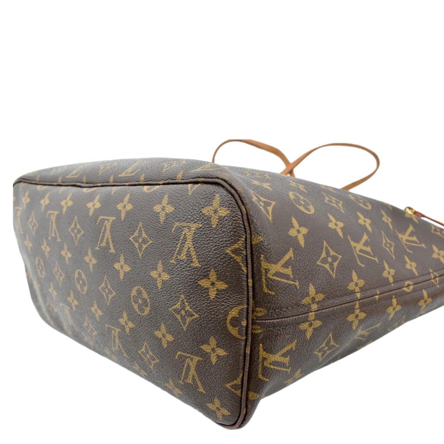 LOUIS VUITTON Neverfull MM Monogram Canvas Tote Bag Brown