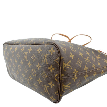LOUIS VUITTON Neverfull MM Monogram Canvas Tote Bag Brown