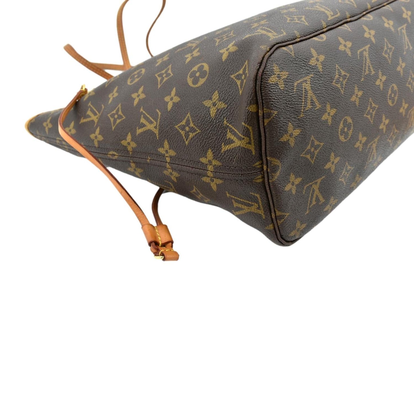 LOUIS VUITTON Neverfull MM Monogram Canvas Tote Bag Brown