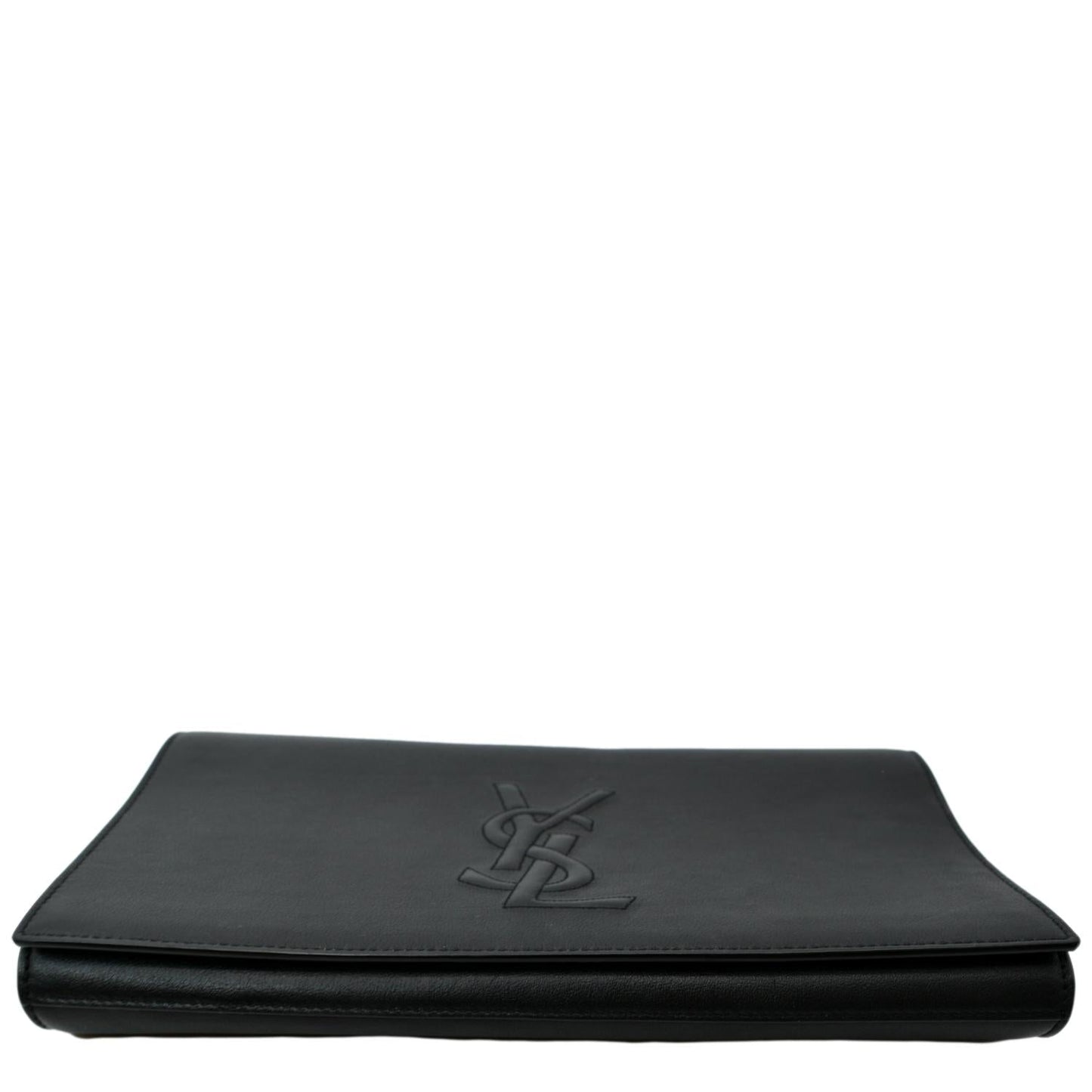 YVES SAINT LAURENT Belle de Jour Leather Clutch Bag Black