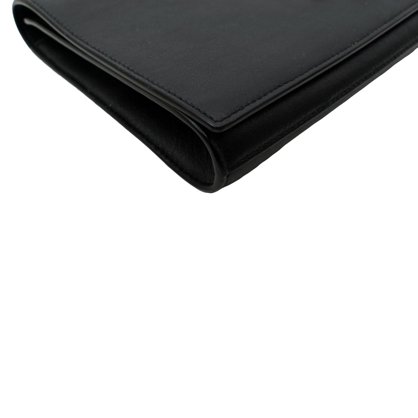 YVES SAINT LAURENT Belle de Jour Leather Clutch Bag Black