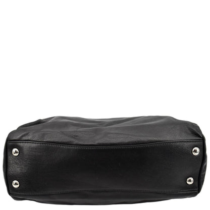 PRADA Leather Shoulder Bag Black