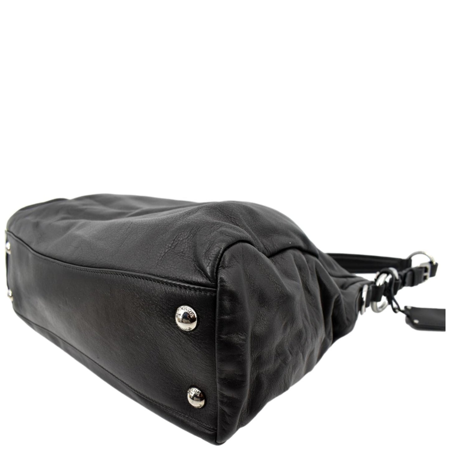 PRADA Leather Shoulder Bag Black