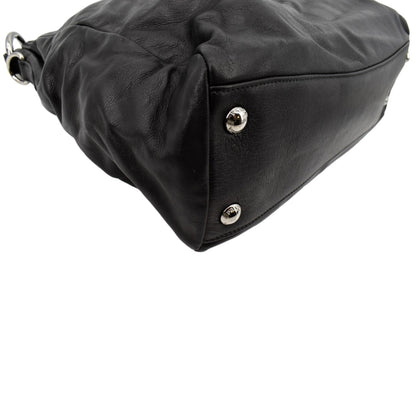 PRADA Leather Shoulder Bag Black
