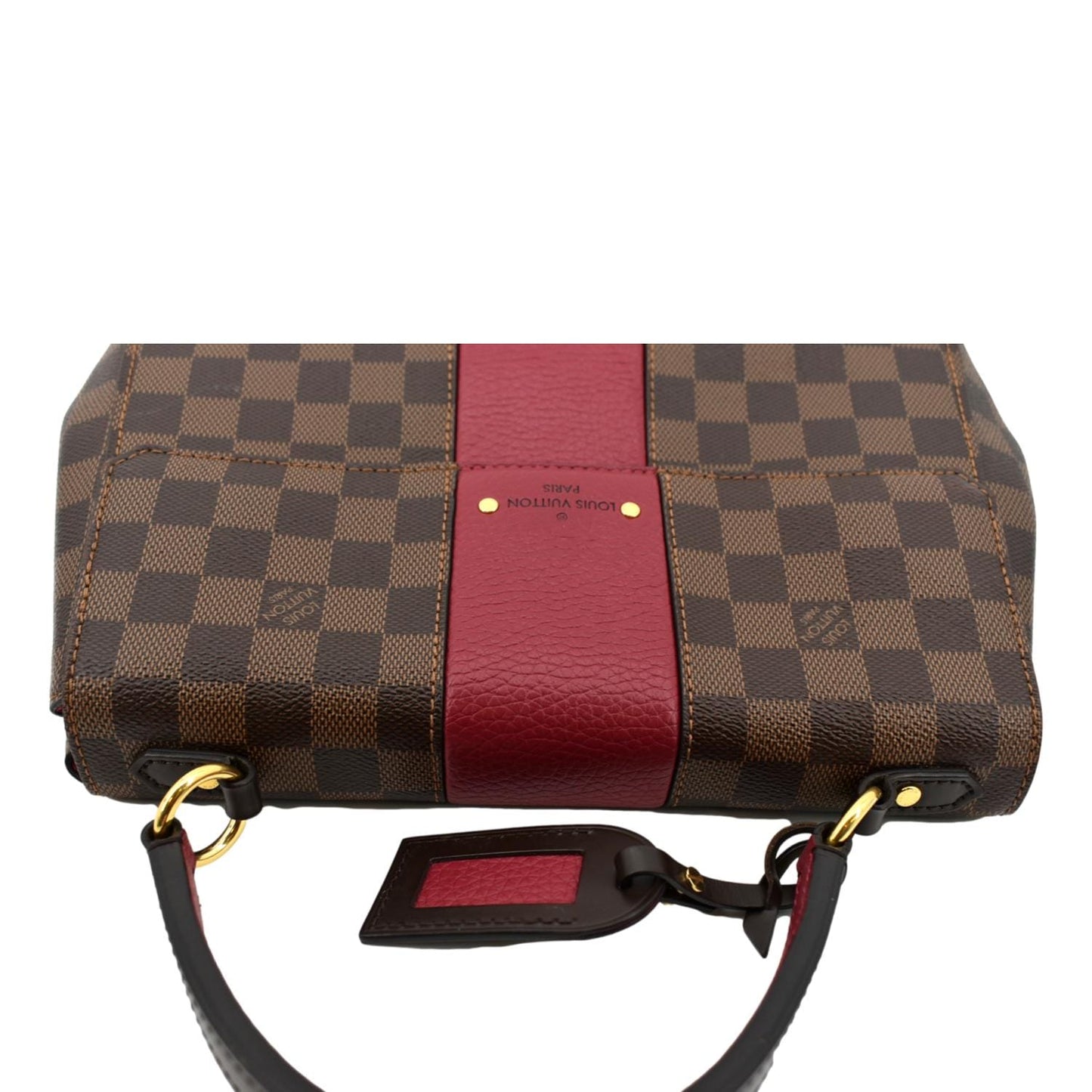 LOUIS VUITTON Bond Street MM Damier Ebene Satchel Bag Bordeaux