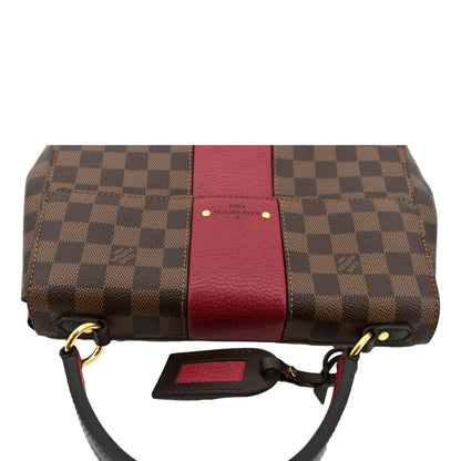 LOUIS VUITTON Bond Street MM Damier Ebene Satchel Bag Bordeaux